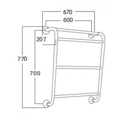Полотенцесушитель Rej Design Retro BT 453 chrome