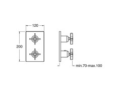 Внешняя часть термостатического смесителя CRISTINA Thermostatic external parts XR75377