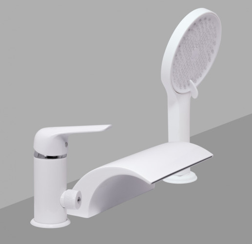 24033-F Смеситель на борт ванны (БЕЛЫЙ)  GANZER