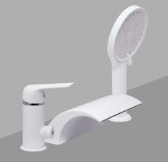 24033-F Смеситель на борт ванны (БЕЛЫЙ)  GANZER