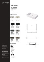 Disegno ceramica Slim, накладная прямоугольная раковина 60х38хh12 см, цвет beaver