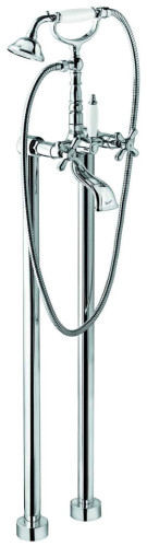 Emmevi Deco Old, смеситель напольный с ручным душем для ванной, цвет хром