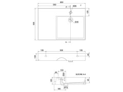 Раковина накладная/ подвесная Scarabeo TEOREMA 2.0 PLUS 5150