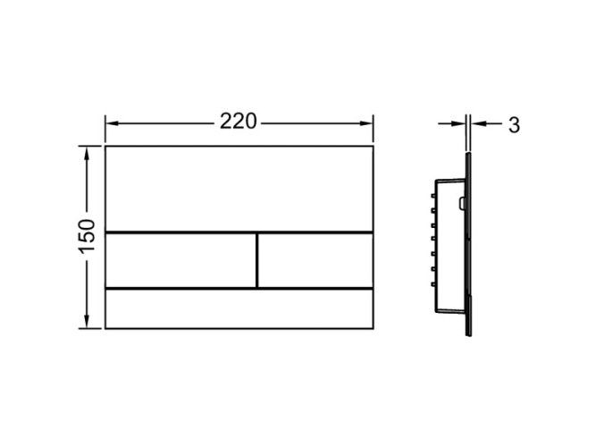 Панель смыва TECE TECEsquare 9240840