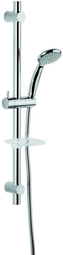 Emmevi, душевой комплект: штанга, лейка, шланг, мыльница. C02670, цвет хром