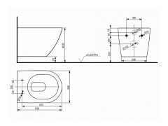 Унитаз с крышкой с плавным опусканием TOTO NC CW762Y+VC100