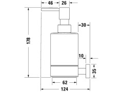 Дозатор подвесной DURAVIT KARREE 0099541000