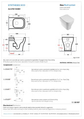 Olympia Synthesis Eco, напольный безободковый унитаз 52x36xh42 см, цвет белый матовый