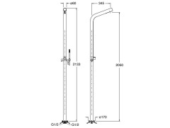 Душевая колонна для помещений и улицы CRISTINA Colonne Doccia da Esterno / Interno WX61428