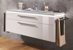 Puris Cool line, тумба под раковину из минерального литья 1200 мм, цвет белый высокоглянцевый