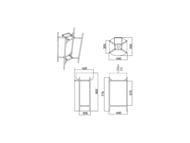 Консоль для раковины Scarabeo DIVA 2702/TRT