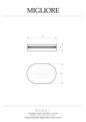 Мыльница настольная, керамика белая/Swarovski/декор платина/хром Migliore DUBAI