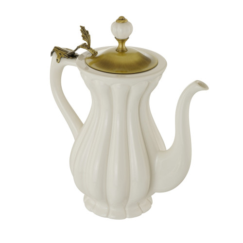 Кувшин керамика бел/крышка бронза Migliore Olivia