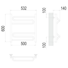 Полотенцесушитель TERMINUS Эконом Юпитер П6 500х600 NEW