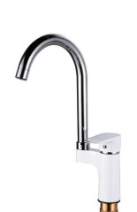 263521-F Смеситель од. для кухни высок. (бел/хром) ViEiR (10/1шт)