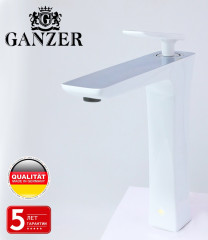51012-F Смеситель для умыв. (ВЫС. бел.+хром)) &quot;GANZER&quot;  (10/1шт)