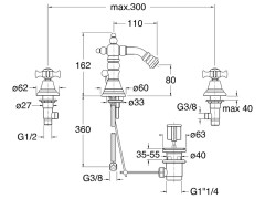 Смеситель для биде CRISTINA CANOVA CN30746
