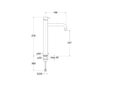 Смеситель для раковины CRISTINA TRICOLORE VERDE TV92251