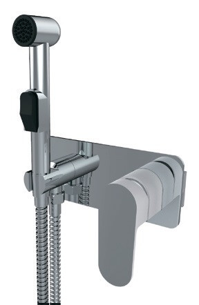 283553-F Комплект скрыт. монтажа для биде квадрат. (ХРОМ,БЕЛ) ViEiR  (10/1шт)