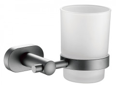 5105-G Стакан стеклянный, настенный  (ГРАФИТ) ViEiR  (30/1шт)