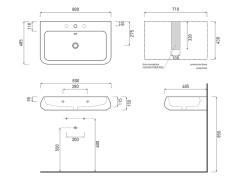 Раковина накладная/ подвесная CIELO SHUI SHLS80