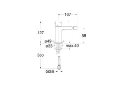 Смеситель для биде CRISTINA DELTA DE37051