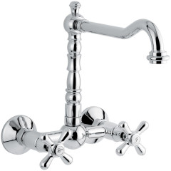 Emmevi Deco Old, смеситель настенны для кухни, цвет хром