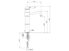 Смеситель для раковины NICOLAZZI EL CAPITAN 3472CR75