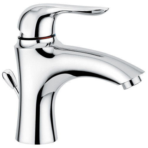 Emmevi Neco, однорычажный смеситель для раковины (излив 11,9 см), с донным клапаном, цвет хром