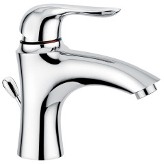 Emmevi Neco, однорычажный смеситель для раковины (излив 11,9 см), с донным клапаном, цвет хром