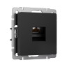 Розетка Ethernet RJ-45 cat. 6A экранированная (черный матовый) W5120108