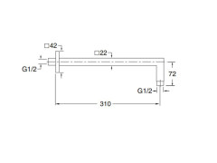 Держатель для душа CRISTINA SANDWICH PD41034