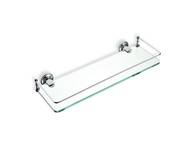 Stil Haus Smart, стеклянная полка с ограждением (длина 40), цвет хром