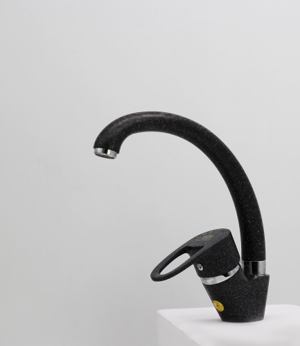 10021-C Смеситель (ЧЕРНЫЙ) для кухни "GANZER"