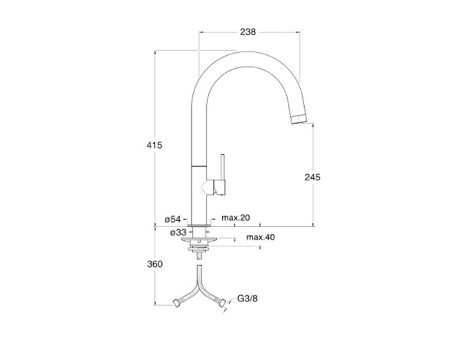 Смеситель для кухни CRISTINA KITCHEN KT51251