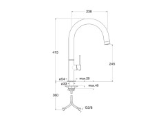 Смеситель для кухни CRISTINA KITCHEN KT51251