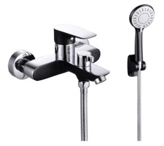 263531-C Смеситель од. для ванны кор. (чер/хром) ViEiR (10/1шт)