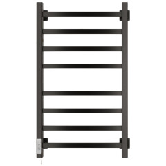 Полотенцесушитель Электрич.кабельный Ника STEP-1 80/40 RAL9005 черный матовый левый тэн