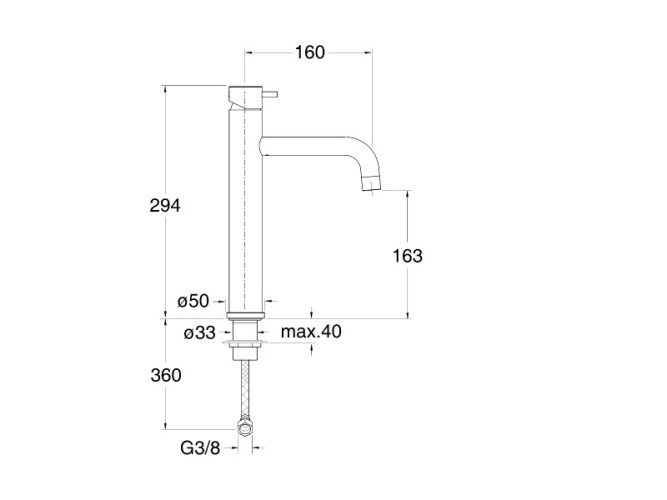 Смеситель для раковины CRISTINA TRICOLORE VERDE TV92751