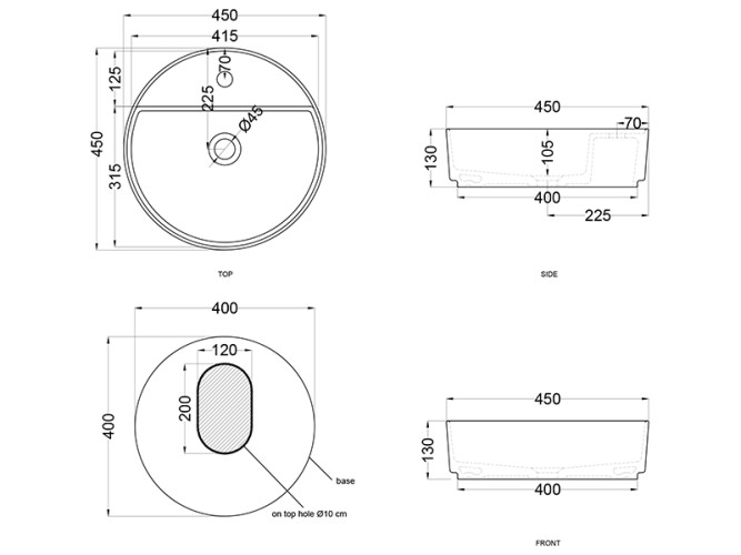 Раковина накладная CIELO SHUI COMFORT SHCOLATF MU