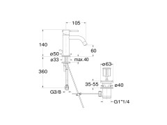 Смеситель для раковины CRISTINA PiC PM22124
