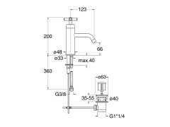 Смеситель для раковины CRISTINA EXCLUSIVE EV22151