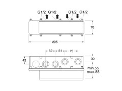 Встроенная термостатическая часть CRISTINA System CS81200