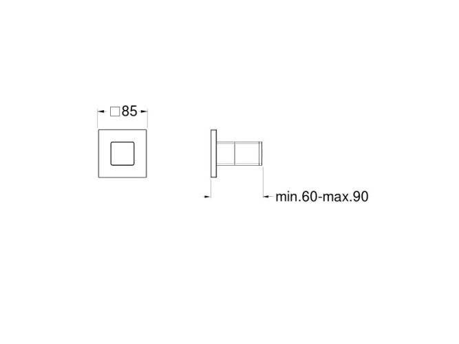 Наружный комплект для запорного клапана CRISTINA Thermostatic external parts XQ71075