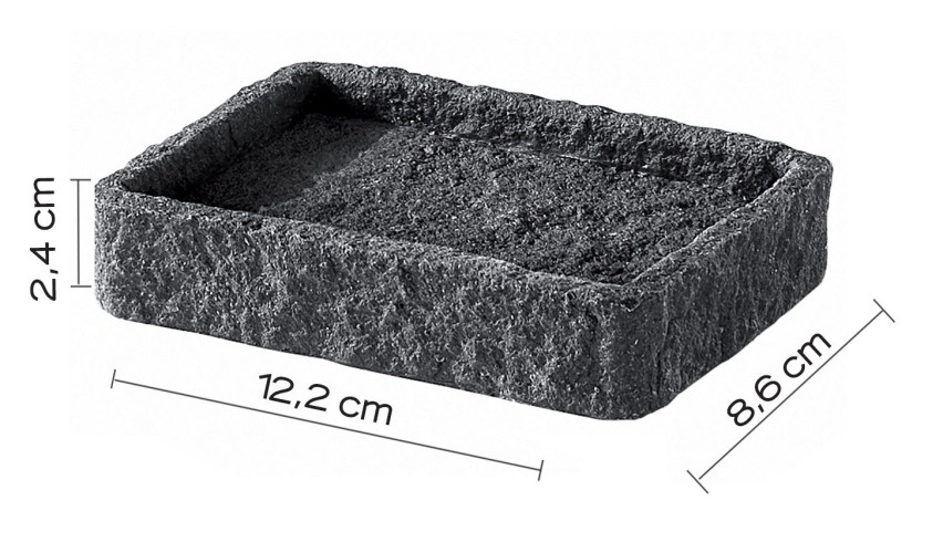 Gedy Aries, настольная мыльница, цвет антрацит