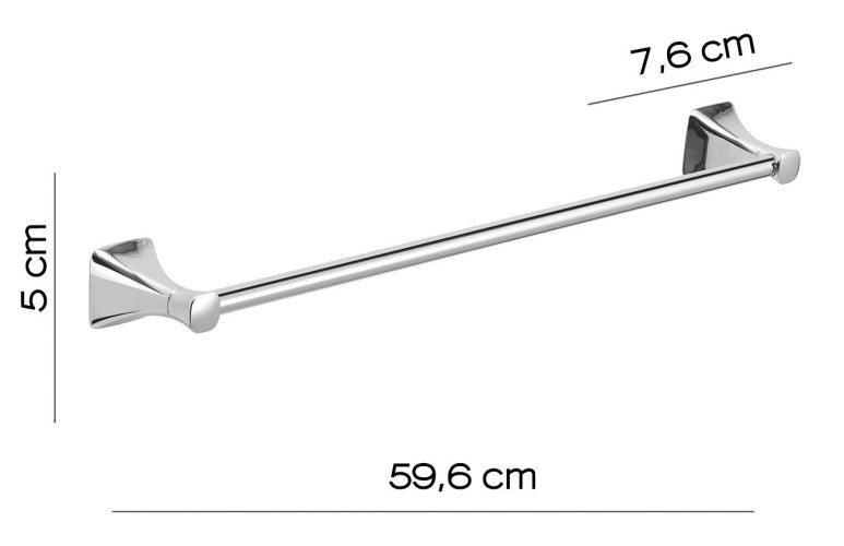Gedy Cervino, полотенцедержатель 59.6 см, цвет хром