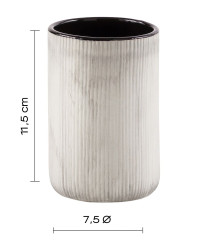 Gedy Naomi, настольный керамический стакан, цвет серая керамика