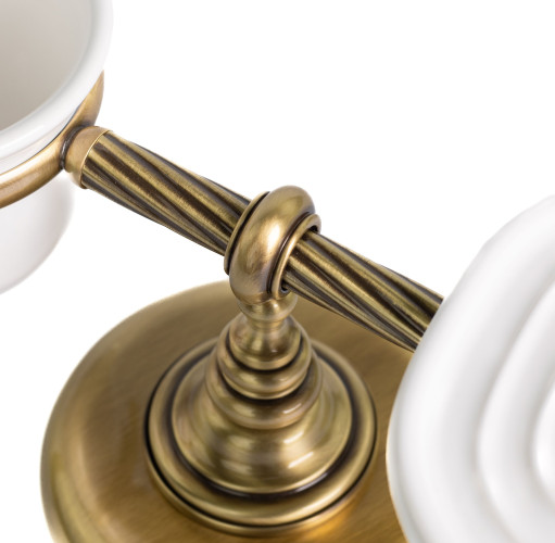 Stil Haus Giunone, настольные керамические мыльница + стакан, цвет бронза