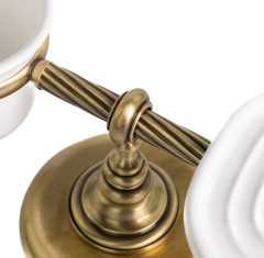 Stil Haus Giunone, настольные керамические мыльница + стакан, цвет бронза