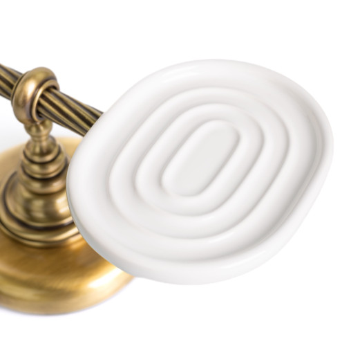 Stil Haus Giunone, настольные керамические мыльница + стакан, цвет бронза